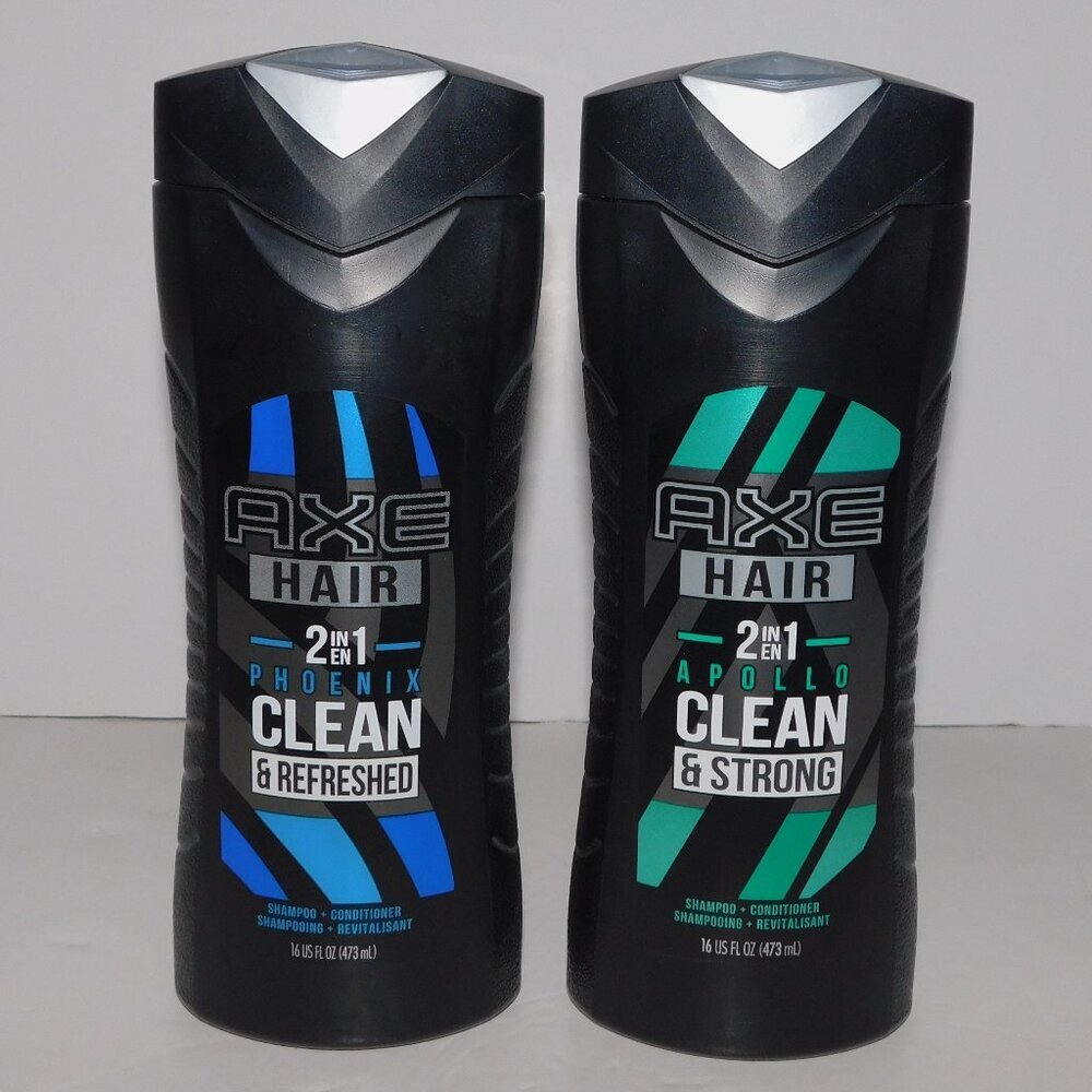 2 AXE HAIR 2in1 Shampoo + Conditioner Apollo & Phoenix NEW
